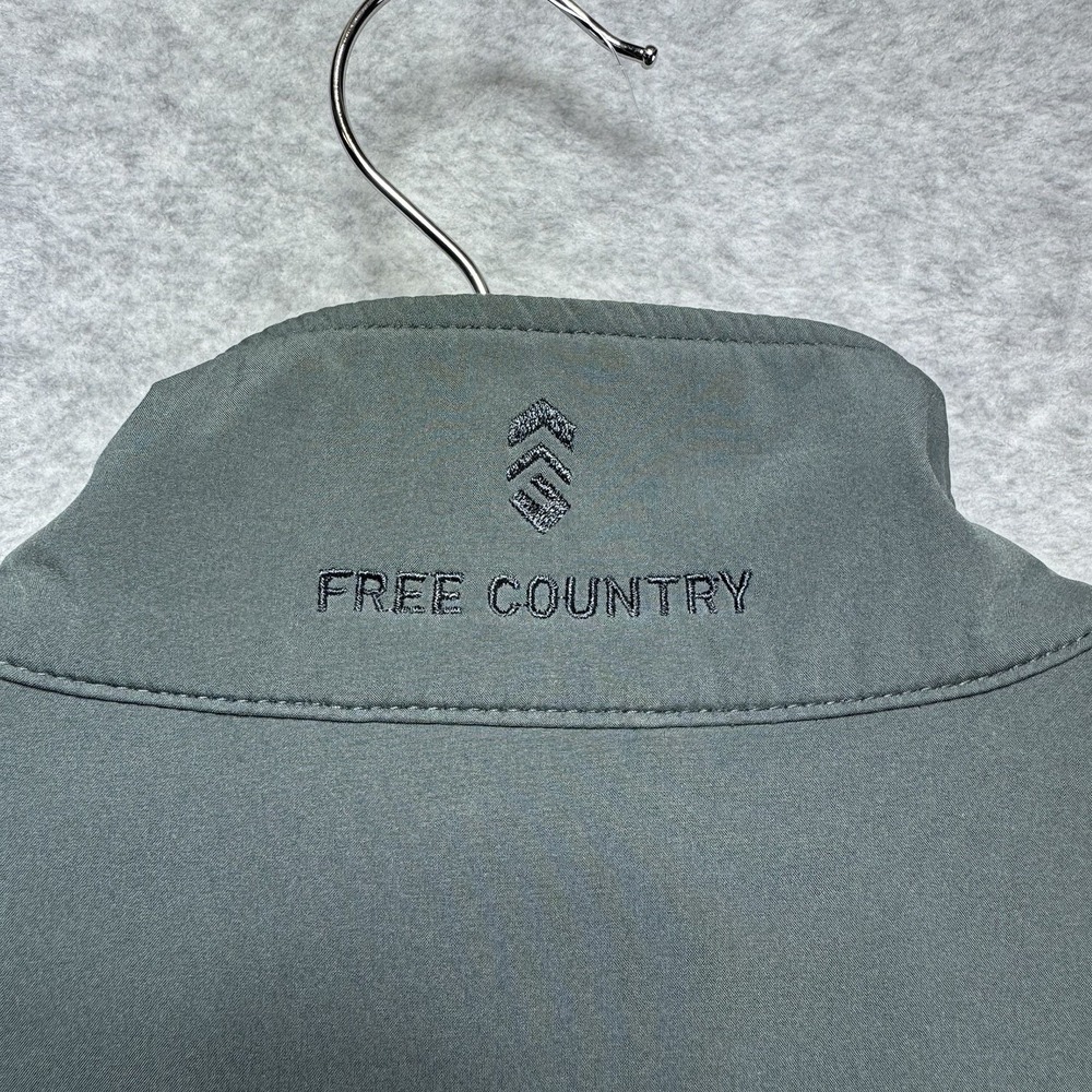 Free Country Jacket Mens Medium M Gray Full Zip Pockets Pewter Water Resistant - Picture 7 of 15